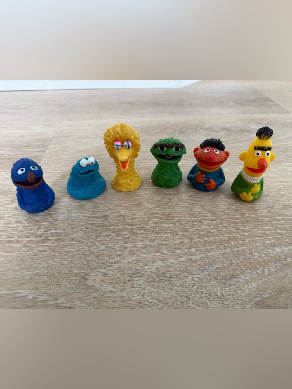 Sesame Street 1970’s Vintage Finger Puppets Muppets Inc 6 Character Set Colorful